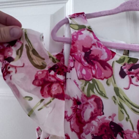 CRB Floral Cold Shoulder Dress - Size 8 - Wedding - Picture 4 of 4